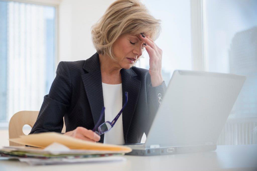 Woman with headache