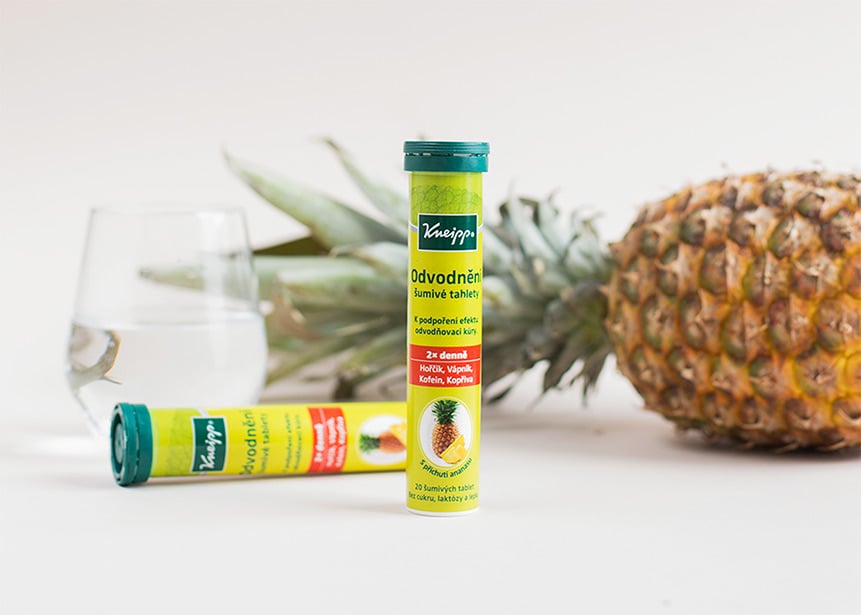 Kneipp šumivé tablety na odvodnění s ananasovou příchutí
