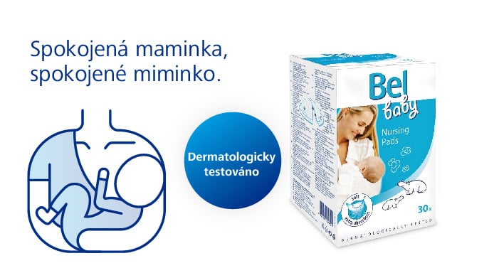 Díky prsním vložkám Bel baby se nemusíte obávat nechtěného prosáknutí mléka