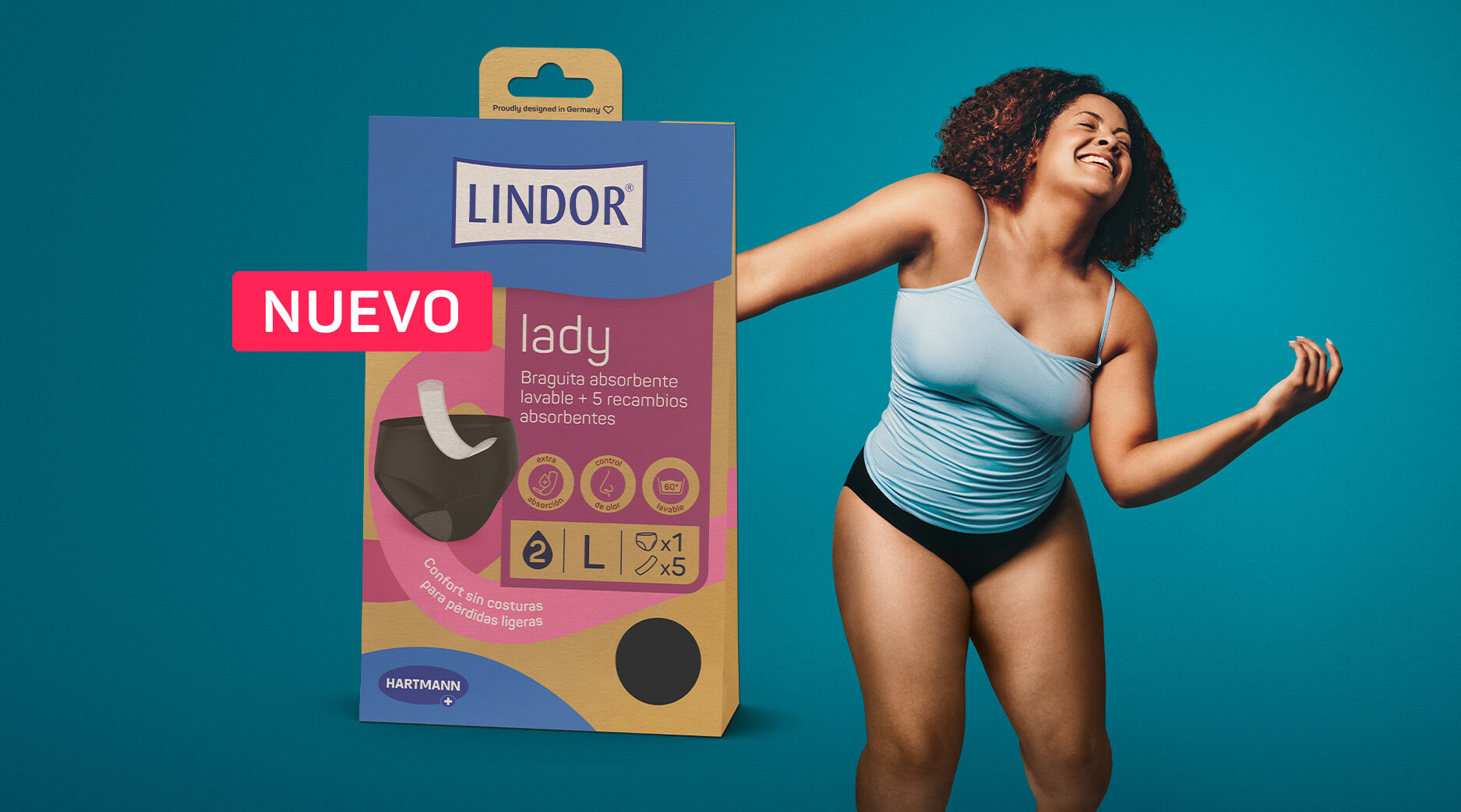 Nuevas braguitas absorbentes lavables Lindor lady - HARTMANN Direct