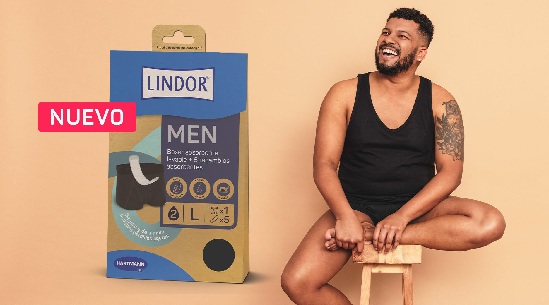 Nuevos boxers absorbentes lavables Lindor MEN - HARTMANN Direct