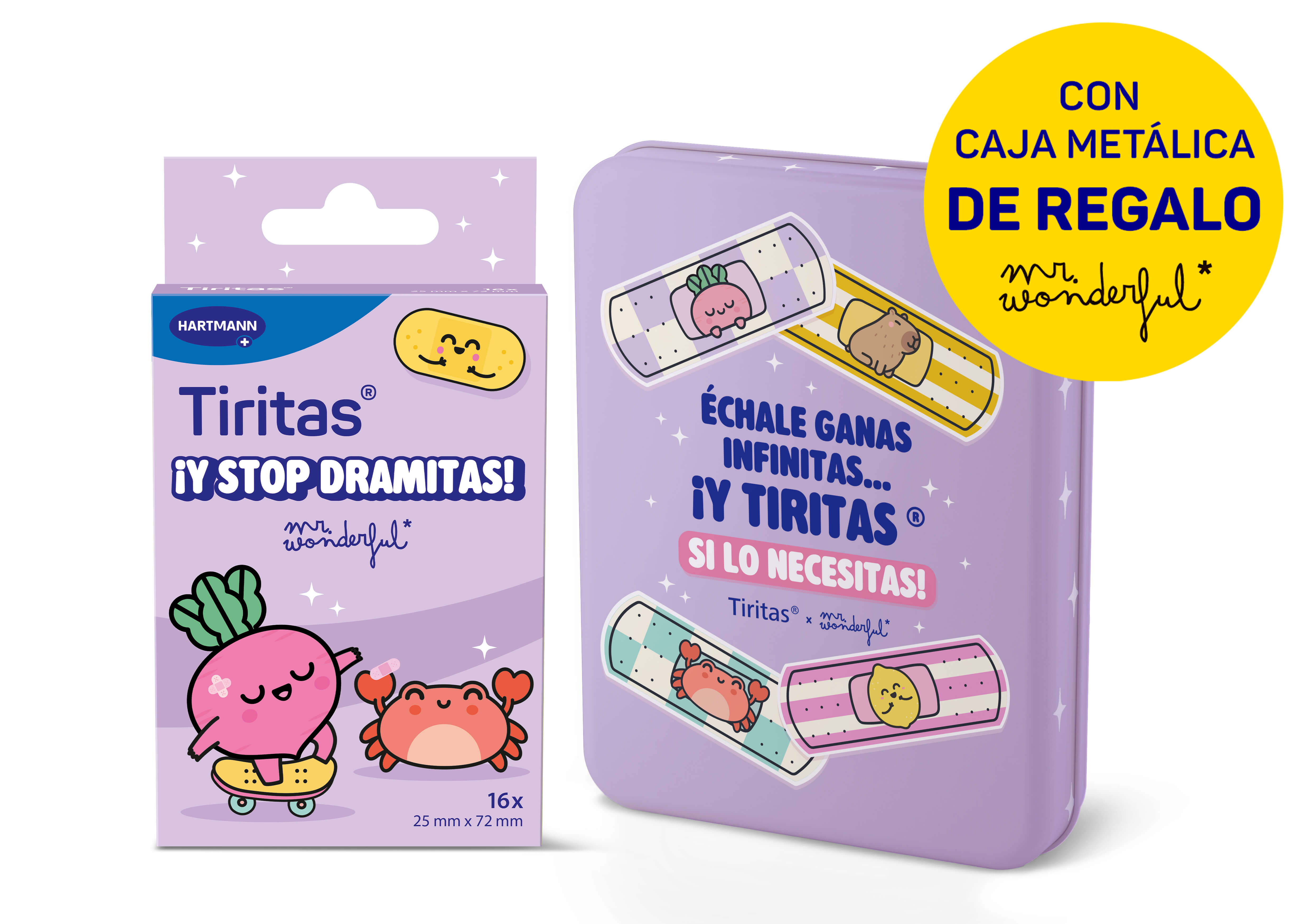 Nueva edición Tiritas® Mr. Wonderful con caja metálica de regalo - HARTMANN Direct