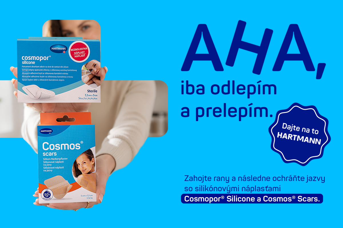 Vyliečte rany a následne chráňte jazvy pomocou silikónových náplastí Cosmopor® Silicone a Cosmos® Scars.